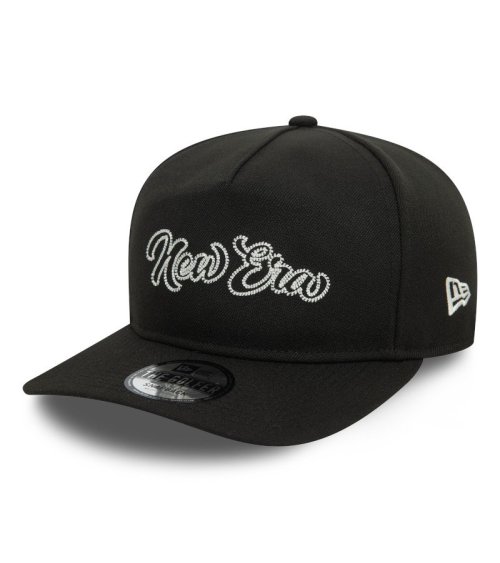 New Era flat brim cap with embroidered logo