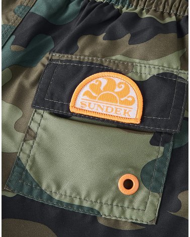 Sundek camouflage swim shorts with pockets