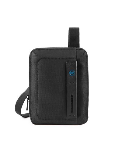 Piquadro Schultertasche Stoff und Leder