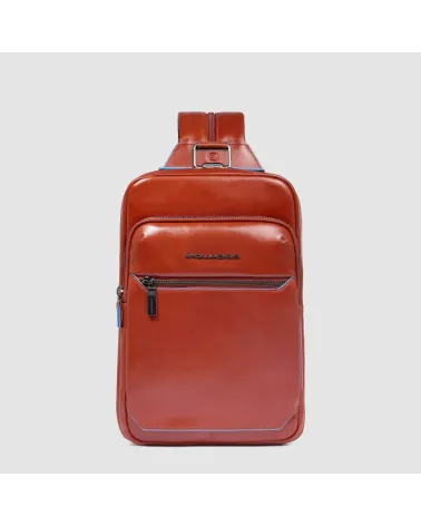 Piquadro Leder Rucksack mit Fronttasche