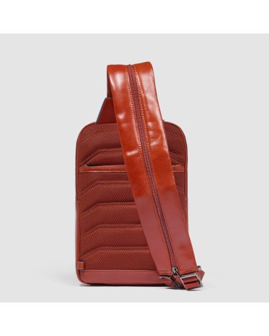 Piquadro leather backpack with front pocket