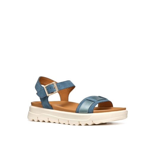 Geox sandali con fascette e suola rialzata