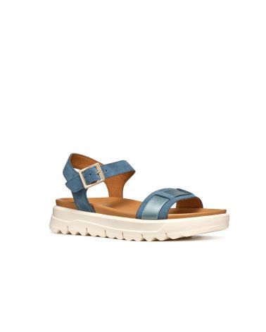 Geox sandali con fascette e suola rialzata