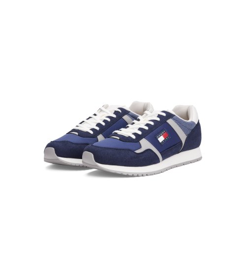 Baskets basses Tommy Hilfiger en daim et tissu