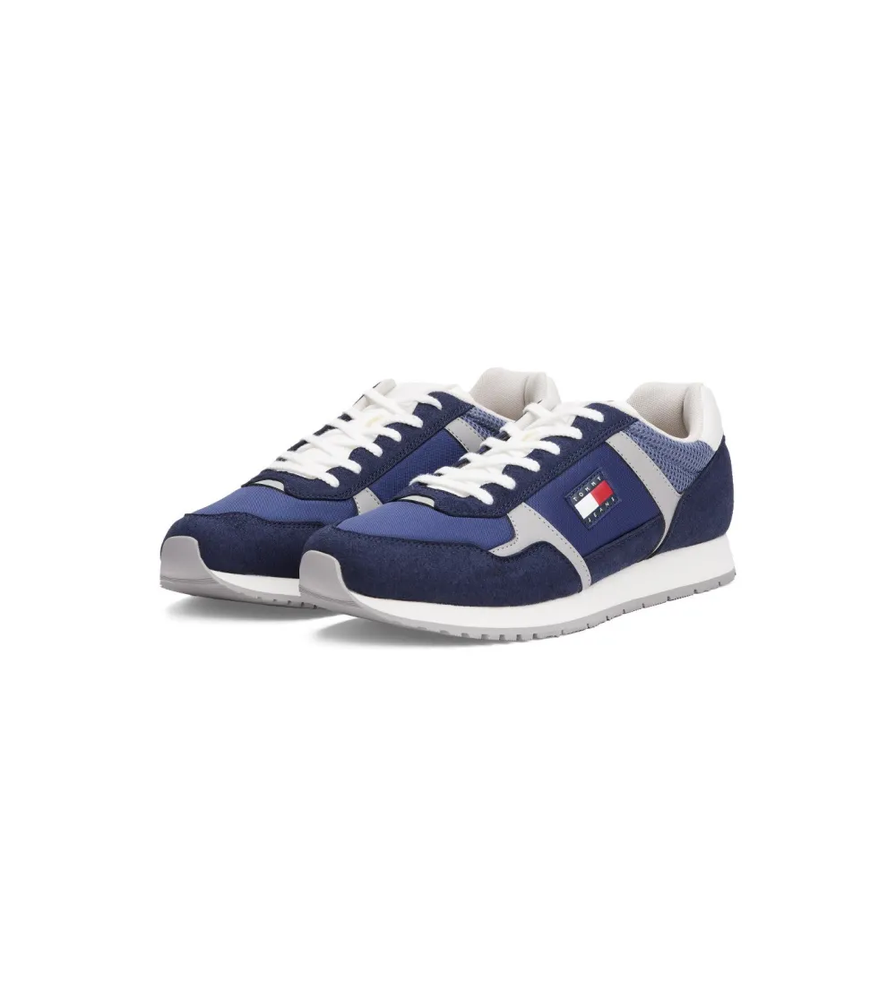 Baskets basses Tommy Hilfiger en daim et tissu