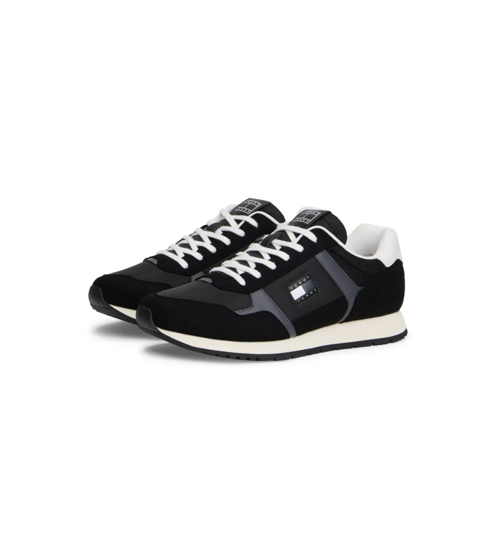 Tommy Hilfiger high sneakers with mixed upper