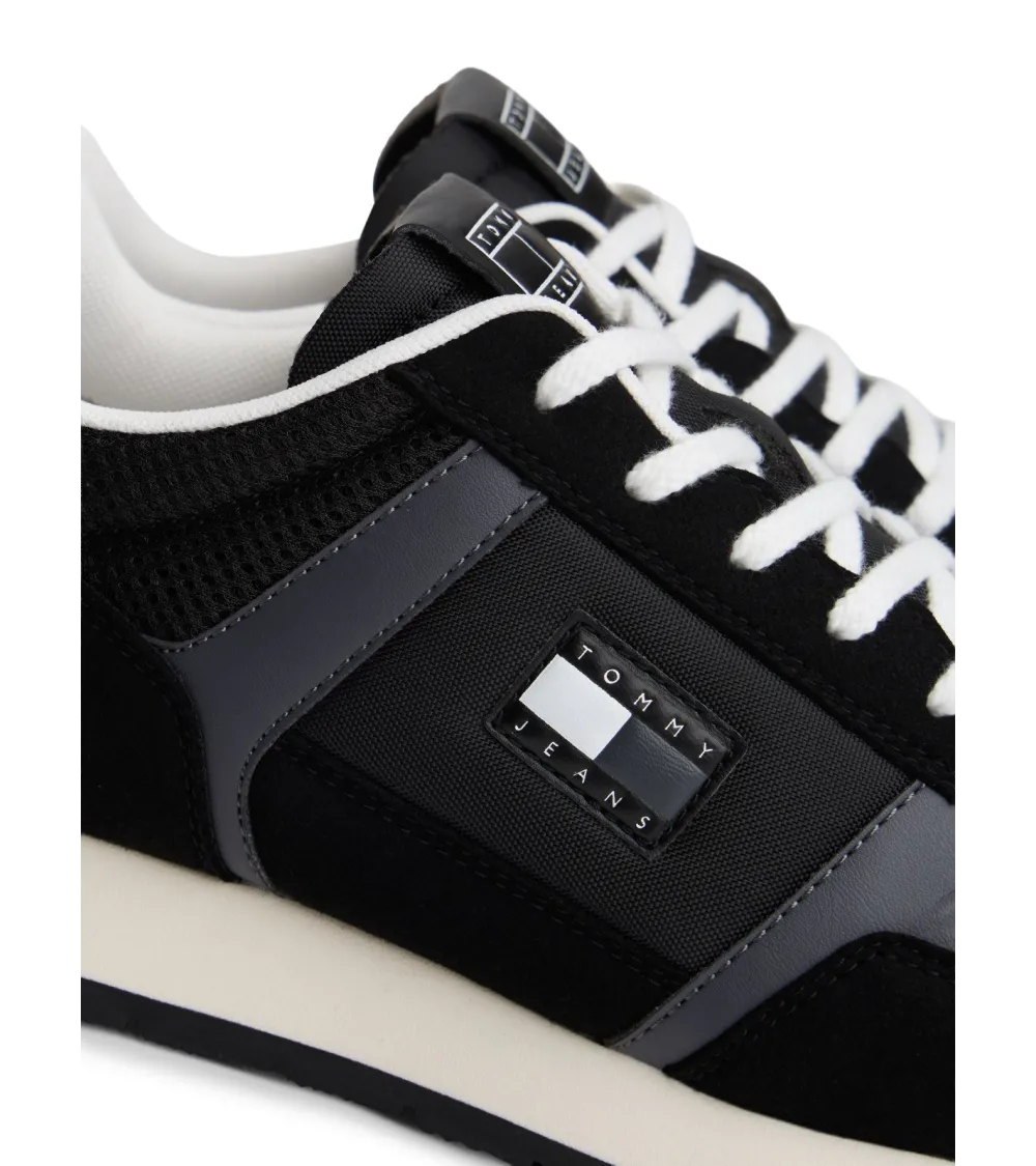 Tommy Hilfiger high sneakers with mixed upper