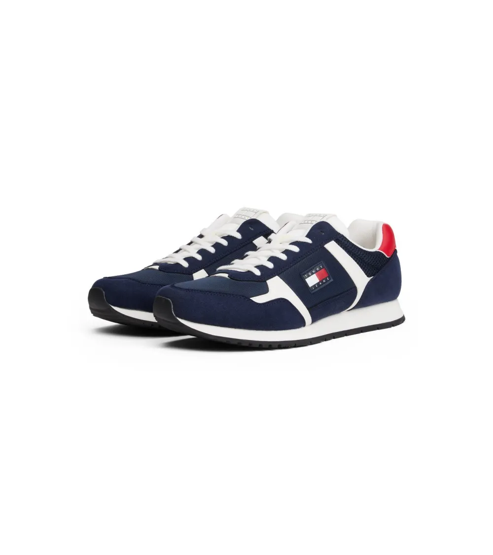 Tommy Hilfiger high sneakers with mixed upper