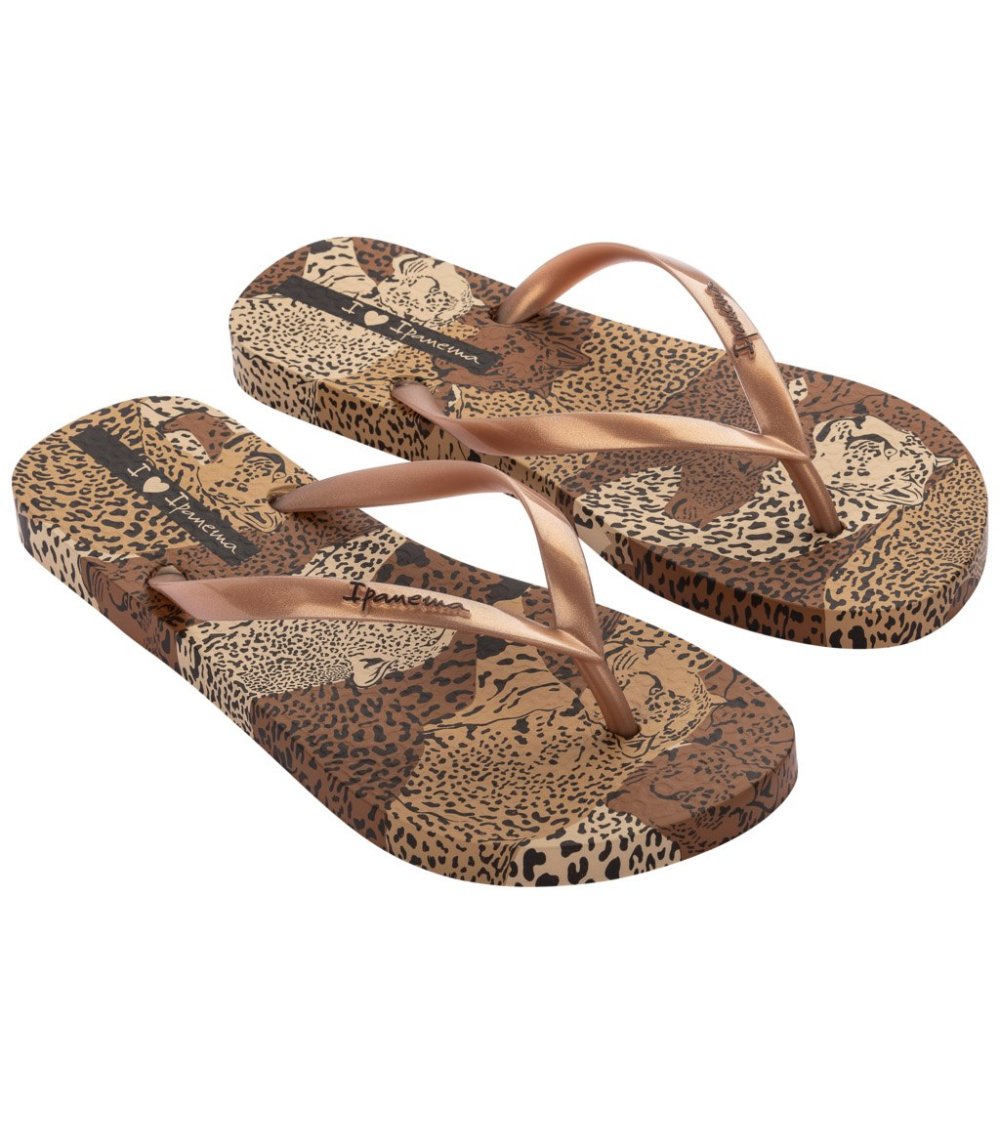 Ipanema animal print flip-flops