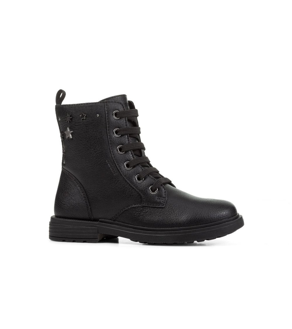 Geox lace-up synthetic leather boots