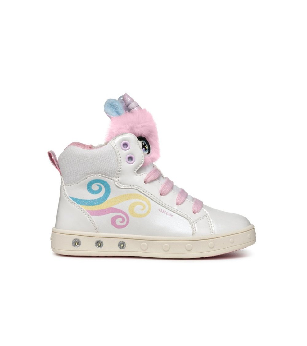 Geox zapatillas altas con cordones y decoraciones