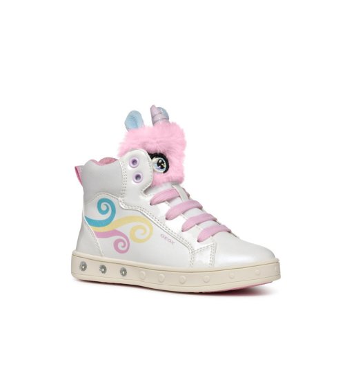 Geox zapatillas altas con cordones y decoraciones