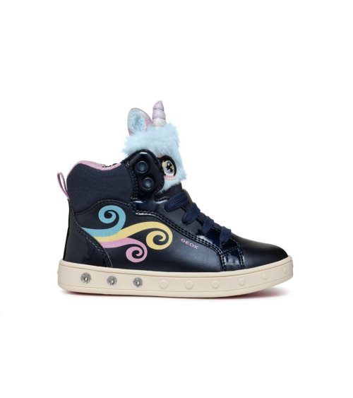 Geox sneakers alte con lacci e decorazioni