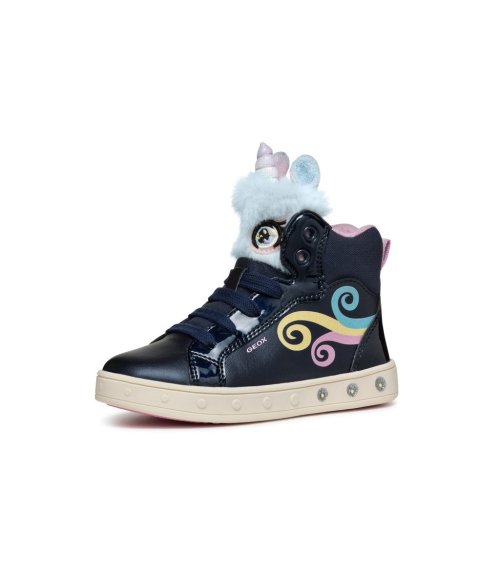 Geox hohe Sneakers mit Schnürung und Dekorationen