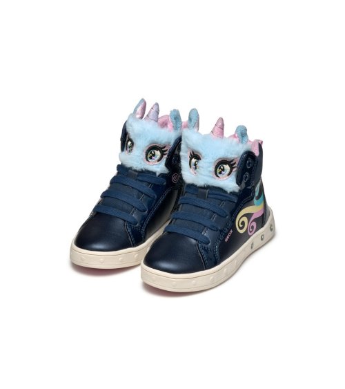 Geox zapatillas altas con cordones y decoraciones