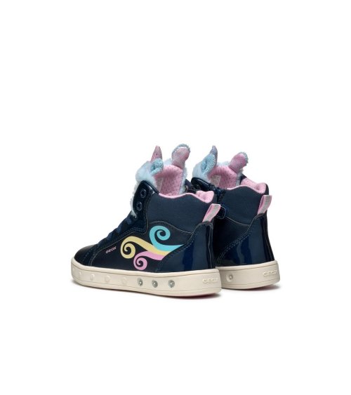 Geox hohe Sneakers mit Schnürung und Dekorationen
