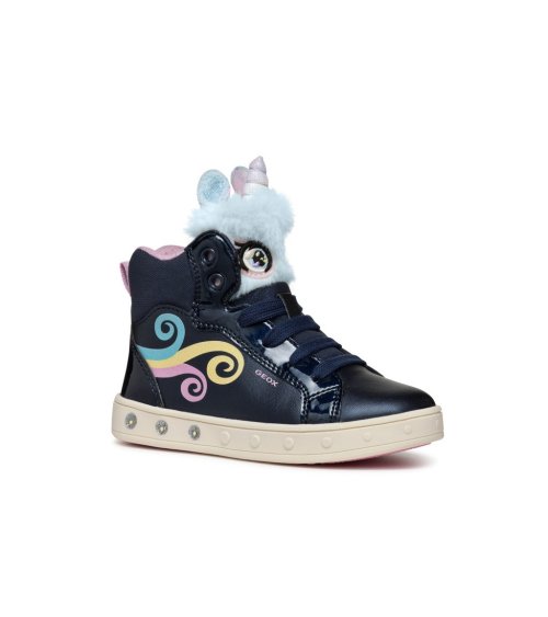 Geox hohe Sneakers mit Schnürung und Dekorationen