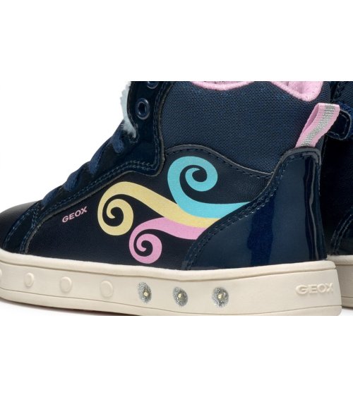 Geox sneakers alte con lacci e decorazioni