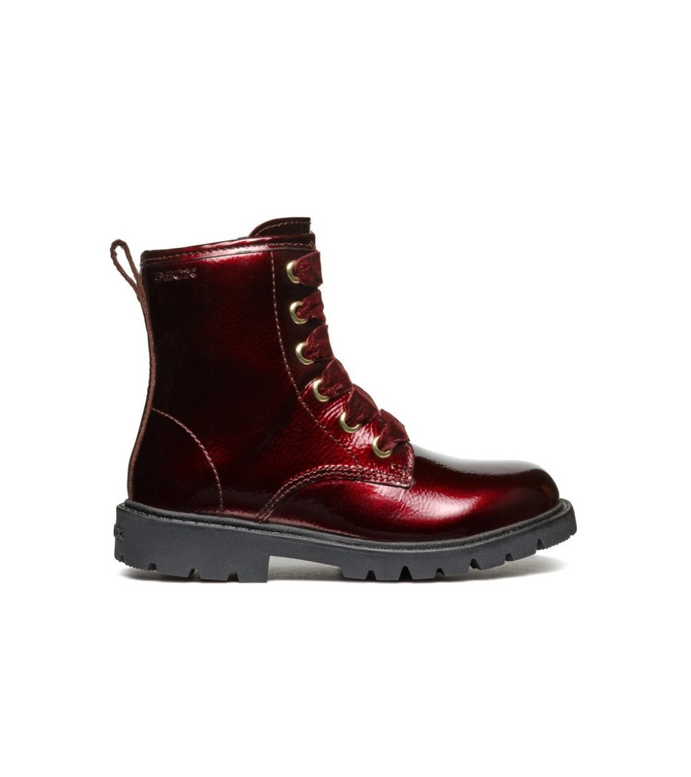 Geox bottines à lacets et semelle en caoutchouc