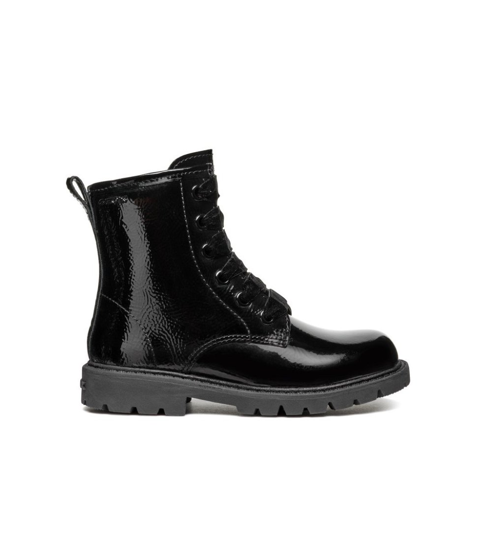 Geox bottines à lacets et semelle en caoutchouc
